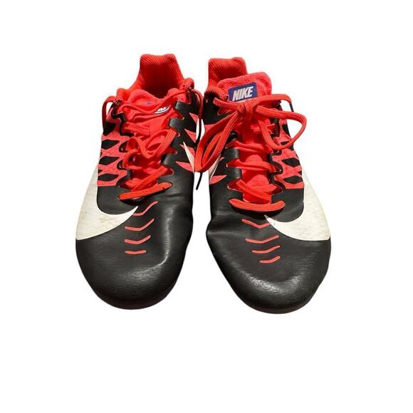 Nike Men Size 8  Zoom Rival S Running Shoe Racing Spikes Black Red - Picture 1 of 9